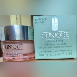 Clinique All About Eyes Cream .5oz/15ml size for all skin types
